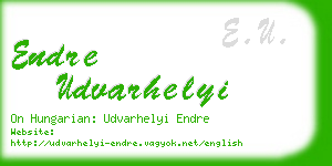 endre udvarhelyi business card